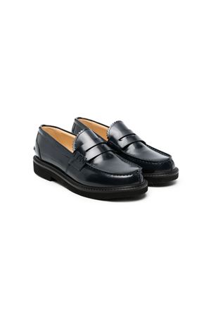 Navy blue leather loafers MONTELPARE TRADITION KIDS | MT1980102